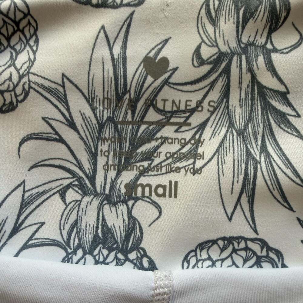 Love Fitness Pineapple Runners White Athletic Shorts - Picture 2 of 4